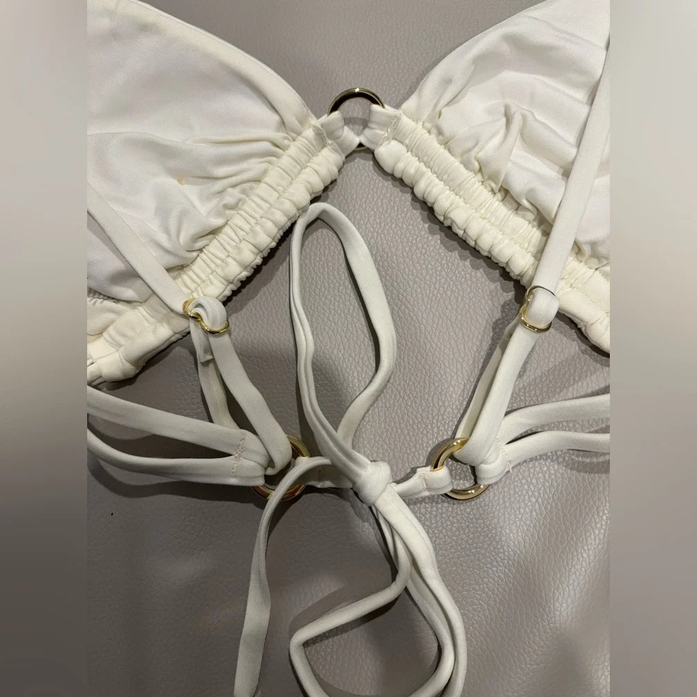 Monday Swimwear Cream Bikini Top